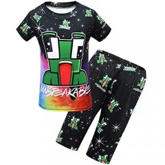 Fayyyykids Youth Kids Boys Un-speakble Thunder Casual Graphic Tee and Shorts Set 4-10 Years