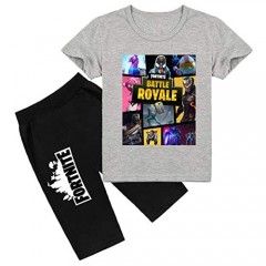 Fortnite Shirt and Shorts 2 Piece Outfit Clothes Set Athletic Outfit Set for Boys Girls