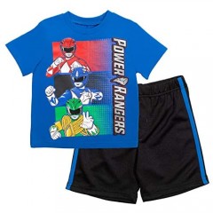 Power Rangers T-Shirt & Shorts Set - Blue/Black