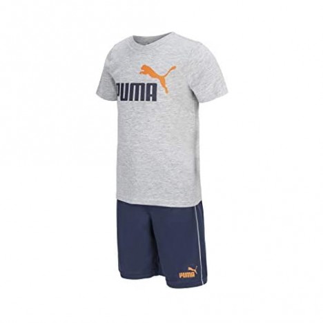 PUMA Boys' Performance Ss Logo Tee & Athletic Short Set