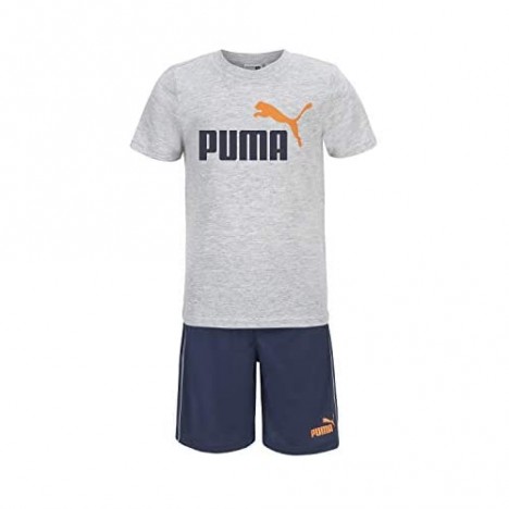 PUMA Boys' Performance Ss Logo Tee & Athletic Short Set