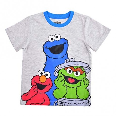 Sesame Street Boy's 2-Piece Character Shirt and Short Set