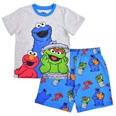 Sesame Street Boy's 2-Piece Character Shirt and Short Set