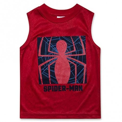 Spiderman Shirt Tank Top & Shorts 3 Piece Set Summer Activewear Bundle Boys Clothes