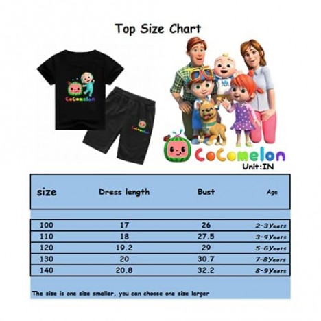 Toddler Boy/Girl Cocomelon Cotton Summer Short Sleeve T-Shirt and Shorts Outfit Set