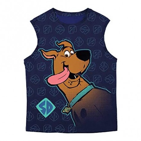 Warner Brothers Boys Scooby Doo Run Roh! Blue 3 Piece T-Shirt Tank Top Short Set