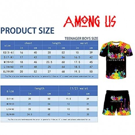 Youth T-Shirts 3D Print Boys and Girls Short Sleeve and Shorts Outfits Summer Suit Fashion Game Anime Cartoon T Shirt