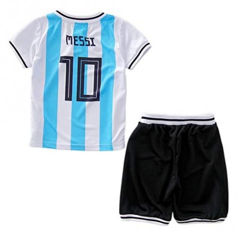 ZETIY Toddler Little Boys' Active Mesh Soccer Jersey and Shorts Sets