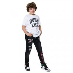 Boy's Skinny Fit Ripped Destroyed Distressed Jeans Pants for Kids