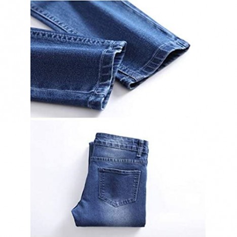 DEITP Boy's Blue Skinny Fit Stretch Fashion Jeans Slim Denim Pants
