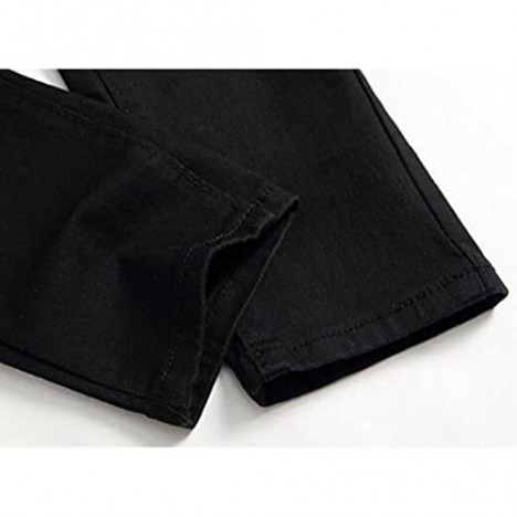 IA ROD CA Boy's Black Stretch Destroyed Ripped Distressed Fashion Skinny Slim Fit Jeans