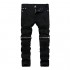 Kihatwin Big Boy's Casual Skinny Ripped Jeans Slim Fit Distressed Zipper Pants with Holes