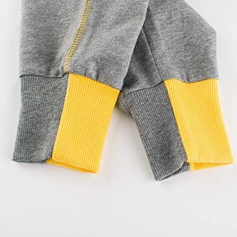 AQEACARMON Baby Boy 2Pack Pants Drawstring Elasticated Sweatpants Dinosaur Cotton Jogging with Pockets