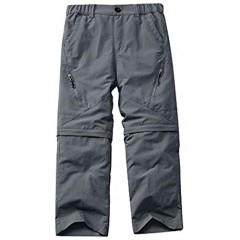 Asfixiado Boys Cargo Pants Kids' Casual Outdoor Quick Dry Waterproof Hiking Climbing Convertible Trousers