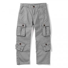 Mesinsefra Boys' Military Cargo Pants Kids Cotton Multi Pocket Casual Outdoor Trousers