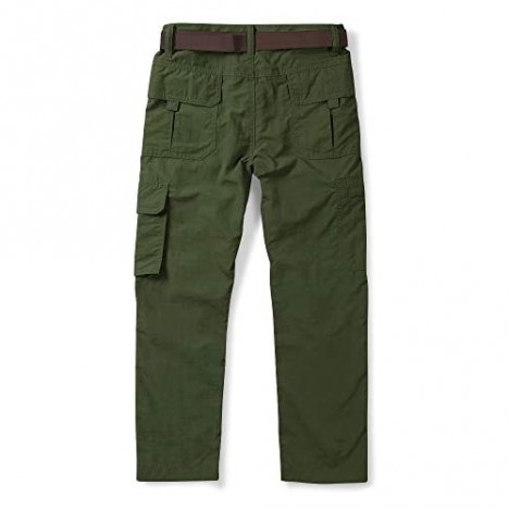OCHENTA Kids Boy's Youth Quick Dry Pull on Cargo Pants Outdoor Hiking Camping Fishing