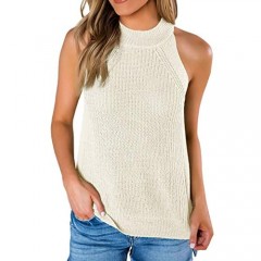 Apbondy Womens Loose Halter Tops Sleeveless Cami Shirts Summer Knit Tank Tops