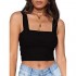 Abardsion Sexy Sleeveless Strappy Skinny Basic Crop Tank Tops for Women