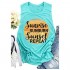 AIMITAG Sunrise Sunburn Sunset Repeat T Shirt Country Music Tank Tops Women Letter Graphic Shirts Summer Vacation Tops