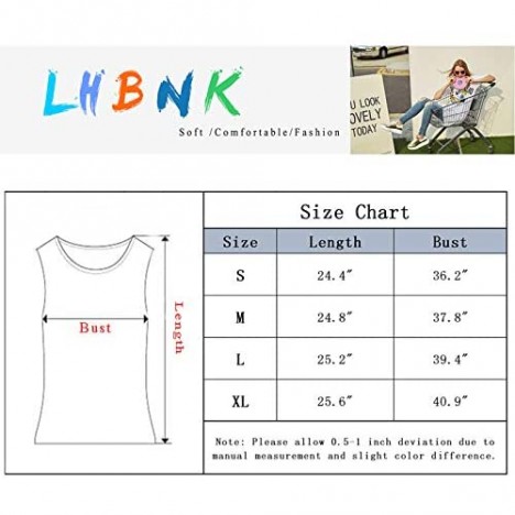 BASCIHOUSE Women Tank Top Letter Printed Shirt Funny Graphic Tee Summer Casual Sleeveless Vest Tops