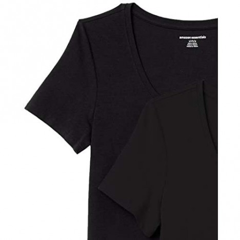 Essentials Women's 2-Pack Classic-Fit Short-Sleeve Scoopneck T-Shirt