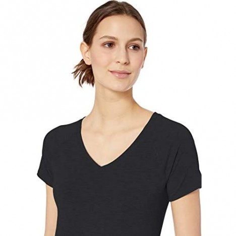 Essentials Women's Studio Short-Sleeve Lightweight V-Neck T-Shirt