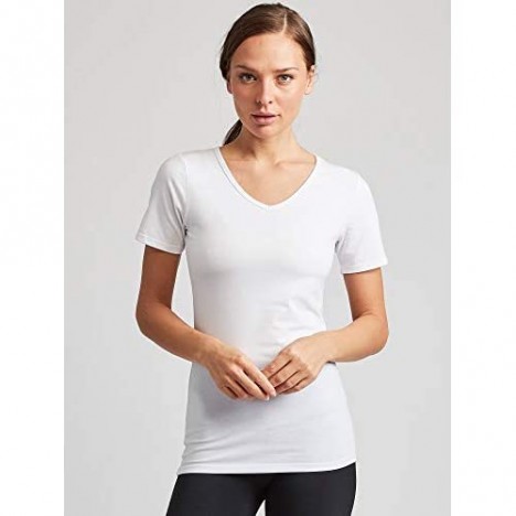 Kalon Women's 4-Pack V-Neck T-Shirt Base Layer