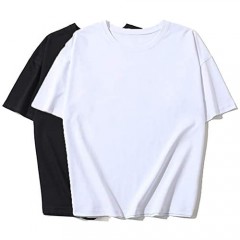 LOVFEE Women's Basic Cotton Crewneck O-Neck Short Sleeve Loose Casual T-Shirts