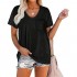 OWIN Womens Tshirts Short Sleeve Summer Tops Loose Fit Soft Tunic Basic Casual Pocket Tee