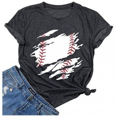 Umsuhu Let's Do This Boys Baseball Tee Shirts Women Paly Ball Shirts Baseball Graphic Tees Shirts