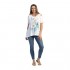Jess & Jane Women's Mellow Mineral Washed Cotton Cold Shoulder Tunic Top