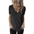 Topstype Womens Summer Short Sleeve T Shirts V Neck Tunic Criss Cross Tops Cute Tees Loose Fitted Henley Workout Shirts