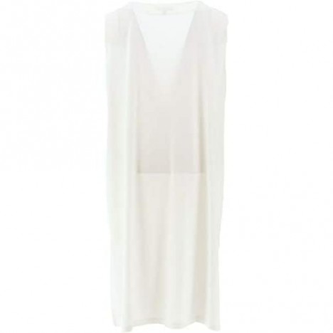 IMAN Global Chic Luxury Resort Duster Vest White 1X New 685-922