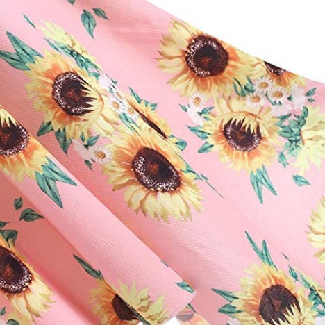 iQKA Womens Sunflower Print Mini Dress Plus Size Asymmetric Camis Dress Vestidos Summer Sling Beach Dress