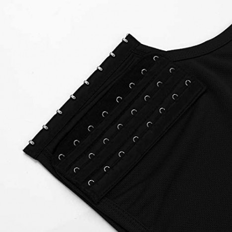 YiZYiF Chest Binder Flat Compression 3 Rows Clasp Bust Corset Tank Tops Les Vest for Women