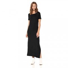 Daily Ritual Women's Jersey Standard-Fit Crewneck Short Sleeve Maxi Dress with Side Slit
