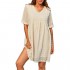 GRACE KARIN Women's Summer Mini Dress Casual Short Sleeve V Neck Swiss Dot Dress Flowy A Line Babydoll Short Dresses