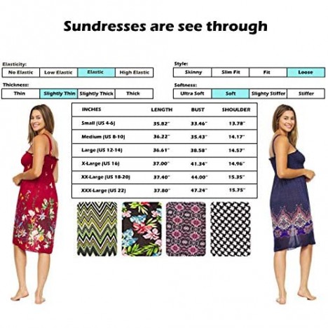 Set of 4 Sundresses for Women Plus Size Sun Summer Dresses Casual Cruise & Beach